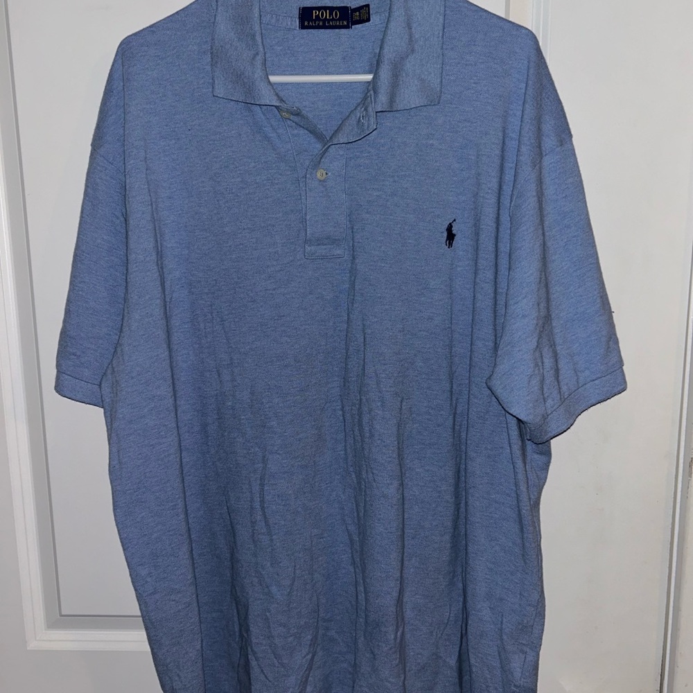 Ralph Lauren Blue Polo Shirt Classic Cotton